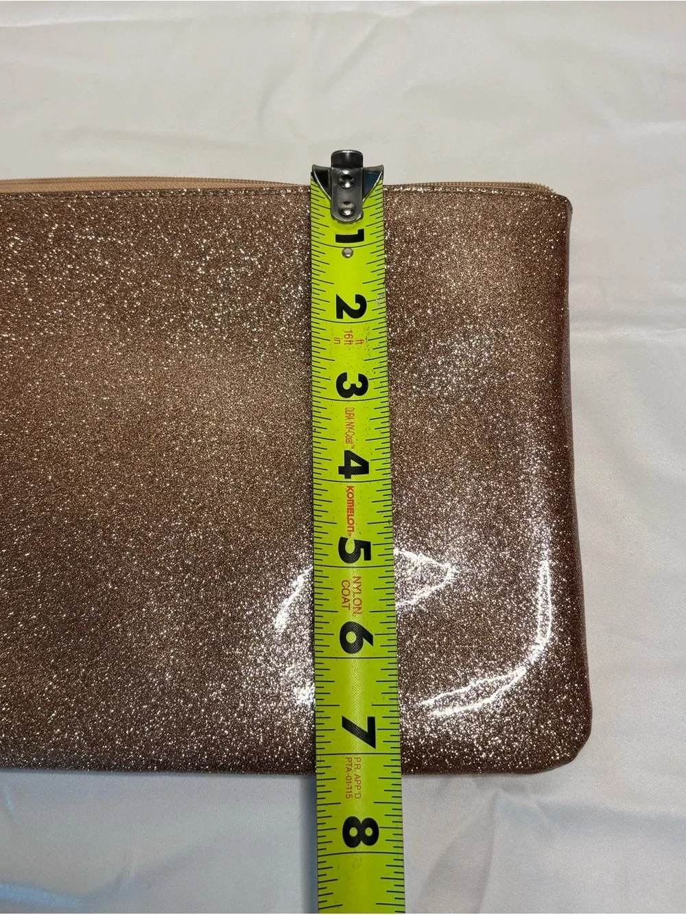 kate spade Rose Gold Glitter Holiday Diva Gia Pouch